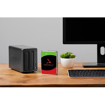 Seagate IronWolf, 6TB, NAS, Internal Hard Drive, CMR, 3.5 Inch, SATA, 6GB/s, 5,400 RPM, 256MB Cache, for RAID Network Attached Storage, 3 year Rescue Services, FFP (ST6000VNZ01)