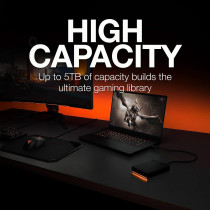 Seagate FireCuda Gaming Hard Drive External Hard Drive 2TB USB 3.2 Gen 1, RGB LED Lighting for PC and Mac with Rescue Services STKL2000400, Black