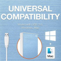 Seagate ONE TOUCH Portable 5TB External Hard Drive, Blue