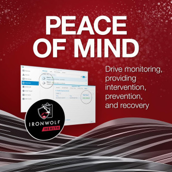 Seagate IRONWOLF 2TB Internal Hard Drive, 5900rpm 64MB