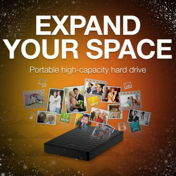 Seagate 1TB Black (STEA1000400) Expansion Portable External Hard Drive - PC / Mac / Xbox / PS4