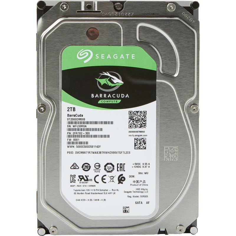 Seagate ST2000DM008 Internal Hard Drive - 2 TB - Silver