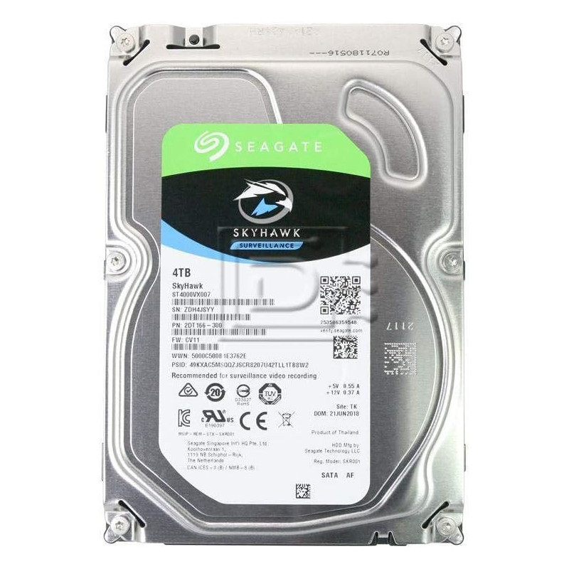 Seagate SkyHawk 4TB Surveillance Hard Drive - SATA 6Gb/s 64MB Cache 3.5-Inch Internal Drive (ST4000VX007)