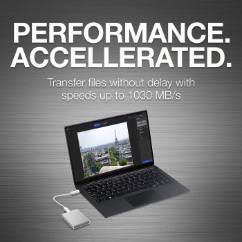 Seagate One Touch SSD v2 ,Silver 1 TB USB 3.1 TYPE C