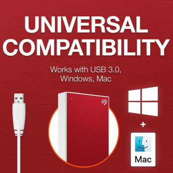 Seagate ONE TOUCH Portable 4 TB Red