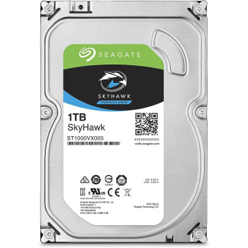 Seagate SkyHawk, 1 TB, Surveillance Internal Hard Drive HDD 3.5 Inch SATA 6 Gb/s 64 MB Cache for DVR NVR Security Camera System, and Three-year Rescue Services (ST1000VX005)