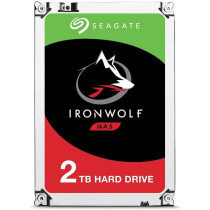 Seagate 2TB IronWolf NAS SATA 6Gb/s NCQ 64MB Cache 3.5 Inches Internal Hard Drive, 5900 Rpm, Up to 180 MB/s Data Transfer Rate, 1.0 Million Hours MTBF, ST2000VN004