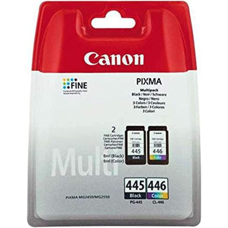 Canon Pg445 and Cl446 Ink Cartridge Combo Pack for Ip2840 Mg2440 Mg2540 Mg2940 Printers