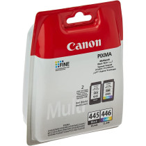 Canon PG 445/CL 446 BK/C/M/Y Ink Cartridge, Multipack, Multi Color, 2724336644582