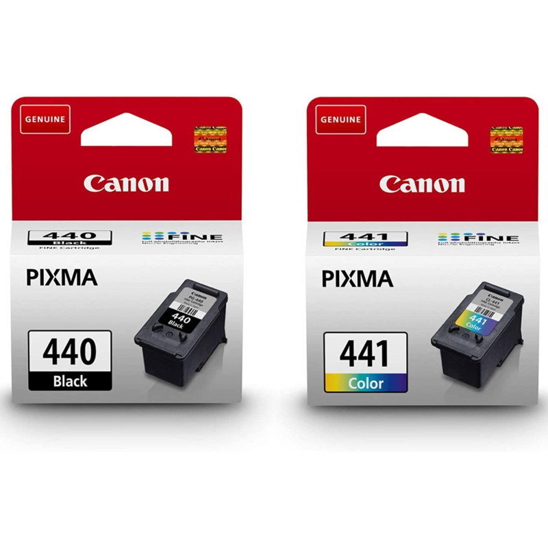Canon 440 Black and 441 Tricolor Ink Cartridges for Printer