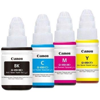 Canon Ink 4 Color 490 For Printer Canon G1400-2400-3400, Ink Cartridges