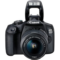 Canon 2728C003 EOS 2000D 18-55 EF-S, 24.1 MP, DSLR Camera, Black, DC III Lens Kit