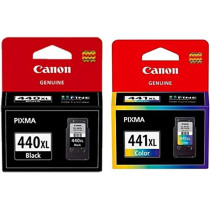 Canon 440xl Black & 441xl Color Ink Cartridge Set For Printer