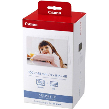 Canon Selphy CP800 Ink Paper, 20 Sheets, Recyclable 4x6 Inches