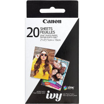 Canon ZINK Photo Paper Pack 20 Sheets of 2 Inches x 3 Inches ZINK Photo Paper Water & Tear Resistant Smudge-Free Peel-and-Stick