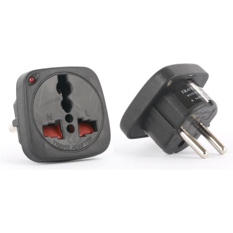 TERMINATOR Multi Traveler Adapter With Shutter & Indicator (EU to Universal) Model No. TL-15B