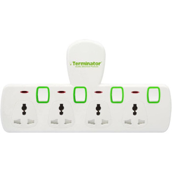 TERMINATOR 4 Way Universal T-Socket Multi Adaptor