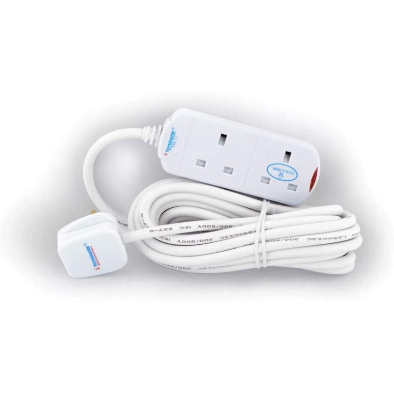 TERMINATOR Brand 2 way UK Socket Power Extension - TPB 12 5M
