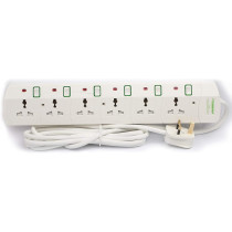 TERMINATOR 6 Way Universal Power Extension Socket with 3M Cable TPB-6G