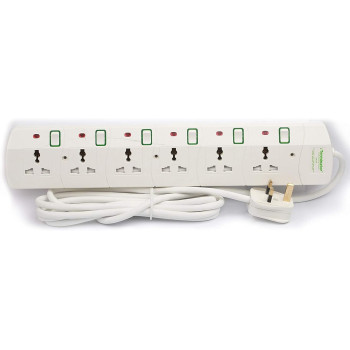 TERMINATOR 6 Way Universal Power Extension Socket with 3M Cable TPB-6G