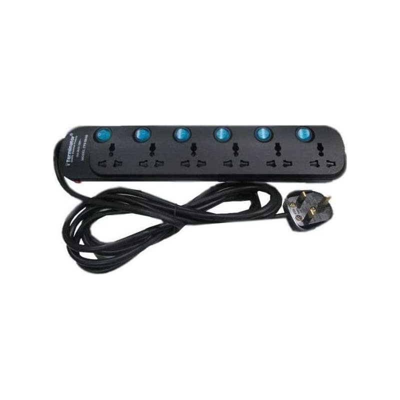 TERMINATOR Extension 6G/3M Tpb 626Ab Universal Socket, Black