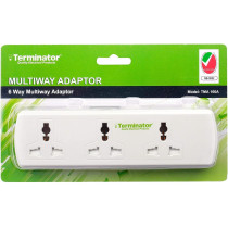 TERMINATOR 6 Way Universal T Socket And Indicator With Fused, White - TMA 166A