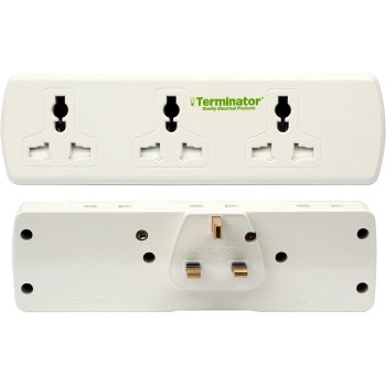TERMINATOR 6 Way Universal T Socket And Indicator With Fused, White - TMA 166A