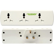 TERMINATOR 6 Way Universal T Socket And Indicator With Fused, White - TMA 166A