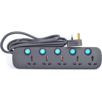 TERMINATOR Extension 5G/3 Meter TPB 625AB Universal Socket, Black