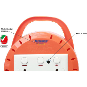 TERMINATOR 4 Way Extension Reel 10 Meter Cable TER 3210-10M - Emirates Quality Approved