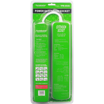 TERMINATOR 4 Way Universal Power Socket With 2 USB