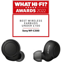 SONY WF-C500 True Wireless Headphones - Up To 20 Hours Battery Life With Charging Case - Voice Assistant Compatible - Built-In Mic For Phone Calls - Reliable Bluetooth Connection - Black