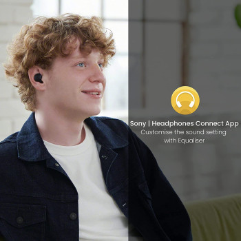 SONY WF-C500 True Wireless Headphones - Up To 20 Hours Battery Life With Charging Case - Voice Assistant Compatible - Built-In Mic For Phone Calls - Reliable Bluetooth Connection - Black