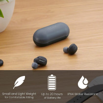 SONY WF-C500 True Wireless Headphones - Up To 20 Hours Battery Life With Charging Case - Voice Assistant Compatible - Built-In Mic For Phone Calls - Reliable Bluetooth Connection - Black