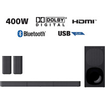 SONY 5.1 Ch 400W Real Surround Soundbar with Dolby Digital Bluetooth Connectivity For Music Streaming Home Cinema System - HT-S20R