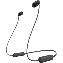 SONY WI C100 Wireless in Ear Bluetooth Headphones with Built in Microphone, Black, WIC100/B, WI-C100-Black, Small