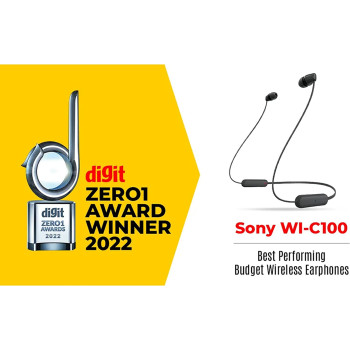 SONY WI C100 Wireless in Ear Bluetooth Headphones with Built in Microphone, Black, WIC100/B, WI-C100-Black, Small