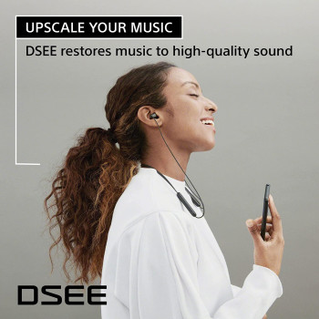 SONY WI C100 Wireless in Ear Bluetooth Headphones with Built in Microphone, Black, WIC100/B, WI-C100-Black, Small