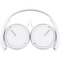 SONY MDR ZX110AP Wired On Ear Headphones With Tangle Free Cable, 3.5Mm Jack, Headset With Mic For Phone Calls, White, MDRZX110AP/W