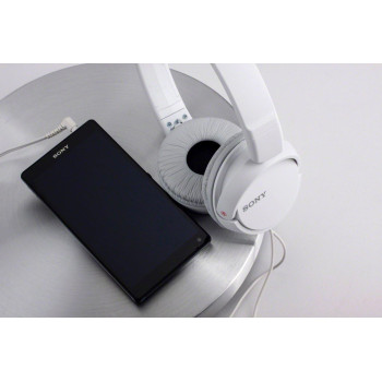 SONY MDR ZX110AP Wired On Ear Headphones With Tangle Free Cable, 3.5Mm Jack, Headset With Mic For Phone Calls, White, MDRZX110AP/W