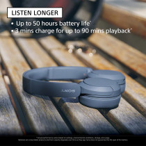 SONY WH-CH520 Wireless Bluetooth On-Ear With Mic for Phone Call, White
