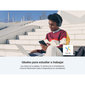 SONY WH-CH520 Wireless Bluetooth On-Ear  Headset With Mic for Phone Call, Cream