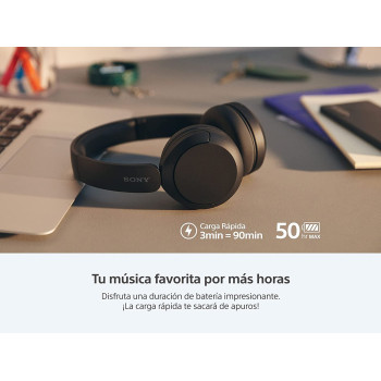 SONY WH-CH520 Wireless Bluetooth On-Ear  Headset With Mic for Phone Call, Cream