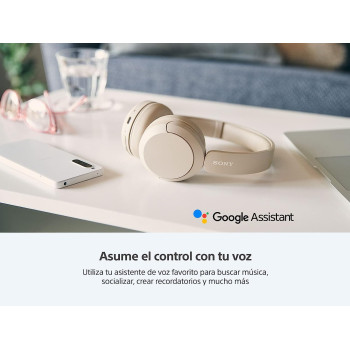 SONY WH-CH520 Wireless Bluetooth On-Ear  Headset With Mic for Phone Call, Cream