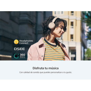 SONY WH-CH520 Wireless Bluetooth On-Ear  Headset With Mic for Phone Call, Cream