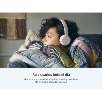 SONY WH-CH520 Wireless Bluetooth On-Ear  Headset With Mic for Phone Call, Cream