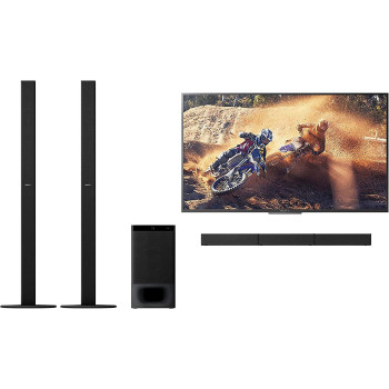 SONY HT-S700RF 1000W High Power Real 5.1 Ch Soundbar Tall Boy Rear Speakers Dolby Digital HDMI ARC Optical Input DTS Surround Sound, Black