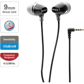 SONY MDREX15AP Wired In-Ear Headphones With Mic - Black