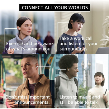 SONY LinkBuds Truly Wireless Headphones with Alexa Built in, Grey, WF L900/H, WFL900/H