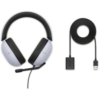 SONY INZONE H3 Wired Gaming Headset, Over-ear Headphones With 360 Spatial Sound, MDR G300, White